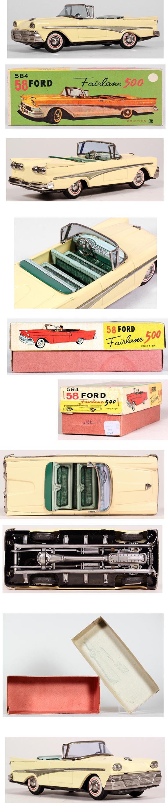 1958 Bandai, Ford Fairlane 500 Convertible in Original Box